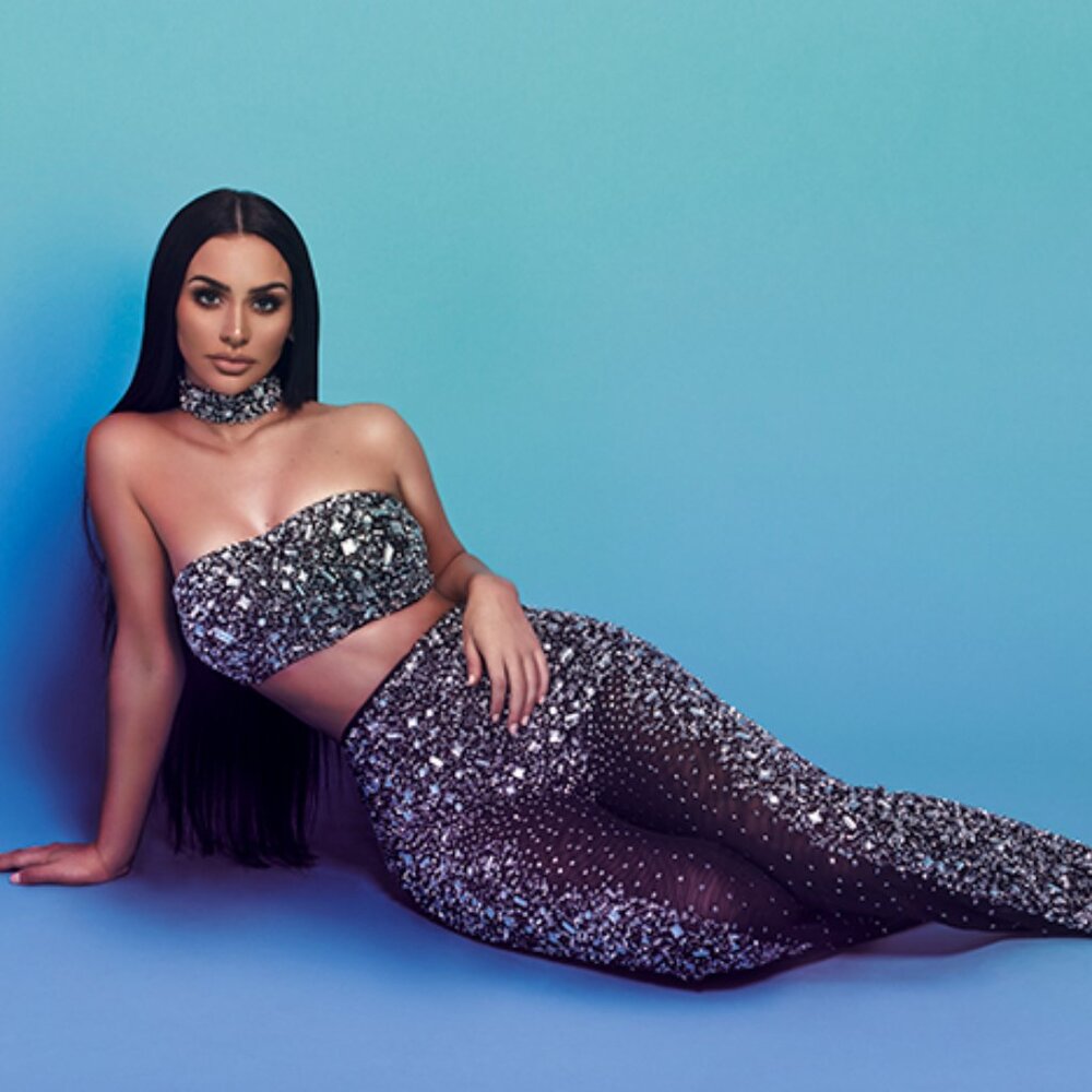 ✨ Carli Bybel x Missguided  FULL SET embellished pants / bandeau top / choker✨